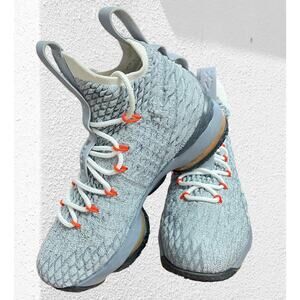 Nike‎ Lebron 15, XV, GS Youth "Safety Orange" Sneakers, Size 4.5 Youth